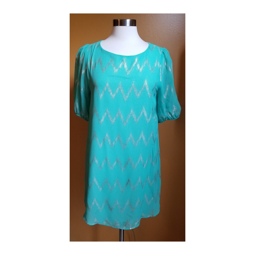 Anthropologie Weston Wear Chevron Dress Medium EUC